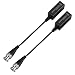 Beufee Video Balun Connectors, Video Balun CCTV BNC Passive Video Balun Transceiver Video Baluns Transceiver Passive