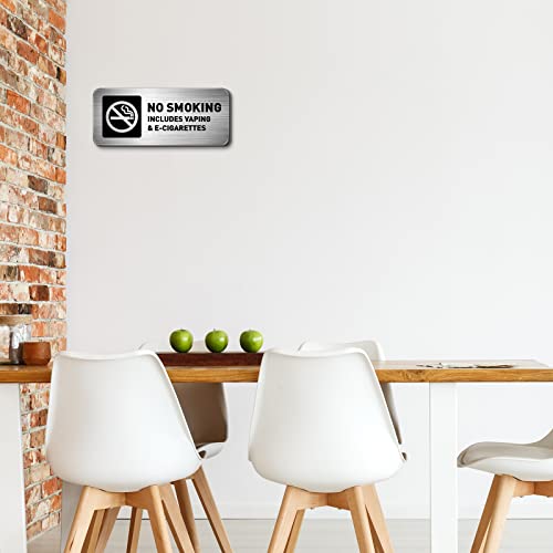 Oudain No Smoking Sign No Vaping Sign For Home Business Metal Self Adhesive No Smoking Signs Industrial Warning Signs For Office Outdoor Indoor Supplies thumb #5