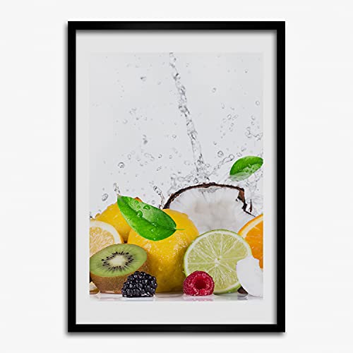 Affiche 40x60 cm cadre photo bois Tulup peinture tableau décoration murale moderne