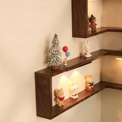 Estantes esquineros de madera para aprovechar rincones vacíos 6
