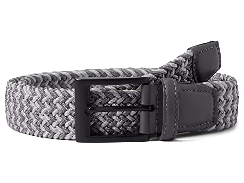 35mm Italian Braided Stretch Elastic Belt - Navy Multi - Unisex Adults - 32, 34, 36, 38, 40, 42, 44, 46