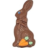 Fruidles Large Easter Chocolate Bunny Holiday Treats, Decorated Solid Smooth Milk Chocolate, Party Bag Fillers, Individually Boxed, Kosher Certified Dairy, 3oz Chocolate Bar (Single)