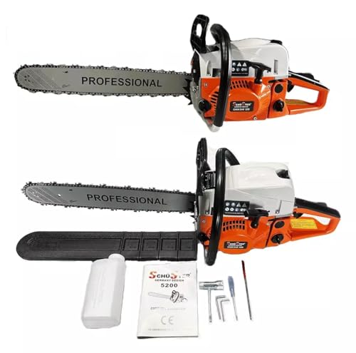 DUE PEZZI MOTOSEGA A SCOPPIO 52CC LAMA 50CM SISTEMA ANTI VIBRAZIONI BLOCCO CATENA