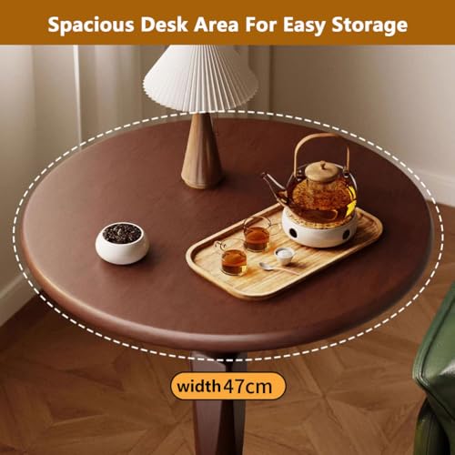 Table d'appoint ronde en bois pour optimiser l'espace du salon
