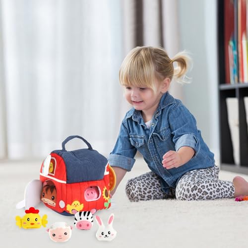 Jouet sensoriel interactif éducatif animaux de la ferme pour éveiller bébé - 5