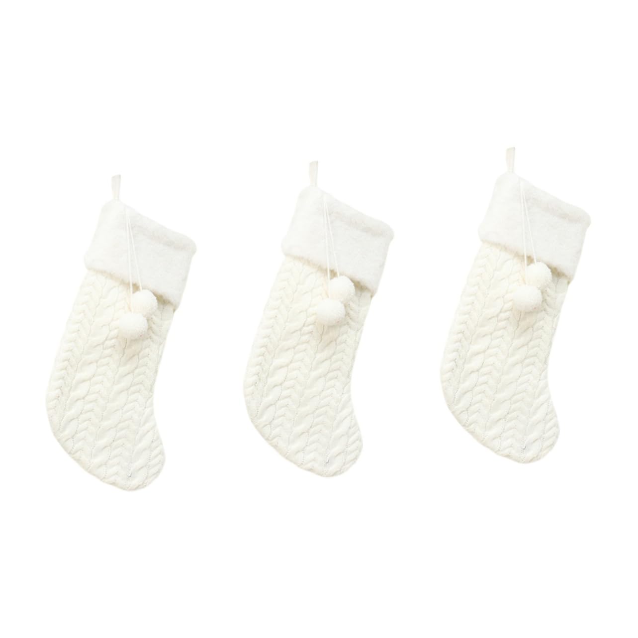 Alipis 3St weihnachtsdeko Weihnachtsfeier Weihnachtsstrümpfe Stricken Weihnachtsstrumpf weihnachtssocken Super Weihnachtssocke weihnachtsgeschenkbeutel Weihnachten Socken aufhängen Weiß