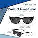 In Style Eyes Seymore Retro Non-Bifocal Reading Sunglasses - Full-Rimmed, Lightweight Frame - Non-Polarized Aspheric Lens - Black - 1.5x