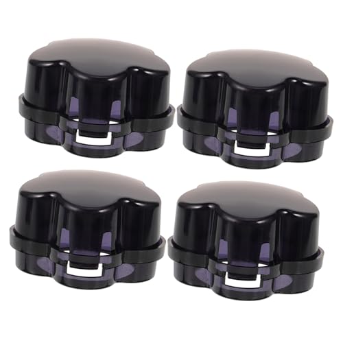 Beatifufu 4個 ガスコンロスイッチカバー バーナー 煙道 オーブンガード ストーブガード 車 の のためのオーブンノブカバー ガスストーブ の ノブロック プラスチック Grey