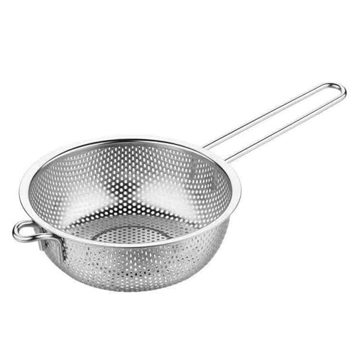 Colador de acero inoxidable, colador de malla fina de 6, 5 pulgadas, herramienta de cocina multiusos para frutas, verduras y pastas