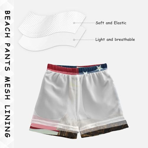 Eagle American Flag Boys Swim Trunks Kids Toddler Beach Board Shorts Teen Quick Dry Bathing Suit Swimsuit4