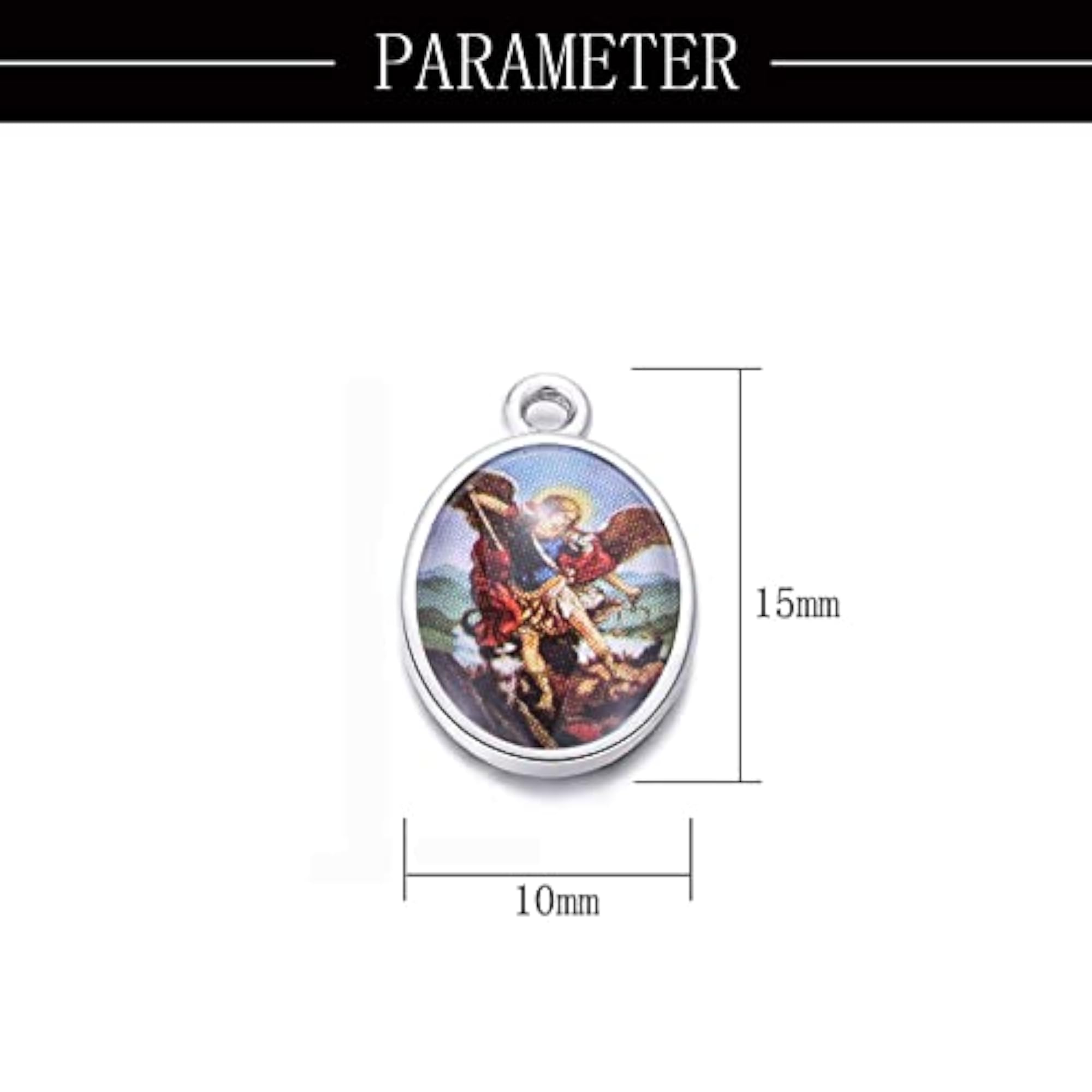 80pcs Archangel St Saint Michael Medals Charms for Crafting