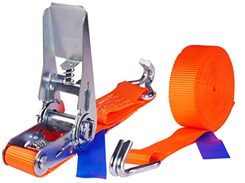 INDUSTRIE PLANET 10 Stück 800kg 4m Spanngurte mit Ratsche zweiteilig 2 teilig mit Haken Ratschengurt Zurrgurte 25mm 800… – Bild 3