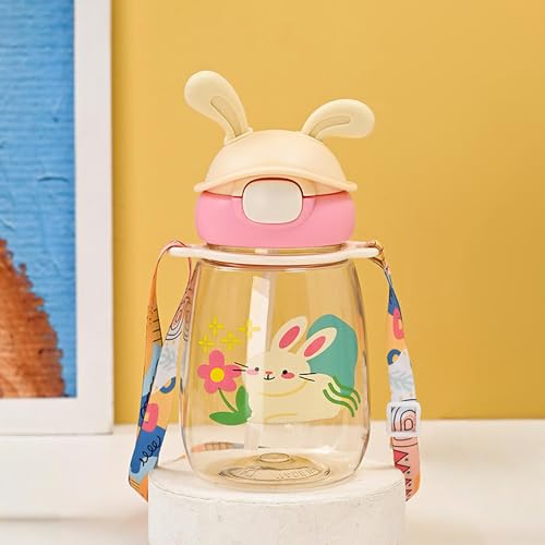 Image of BAYBEE Zippy 540ML Sipper Bottle for Kids | BPA Free Anti-Spill Sippy Bottle | Drinking Training Water Bottle for School Kids with Soft Silicone Straw | Sipper Bottle for Infants & Toddlers (Pink)