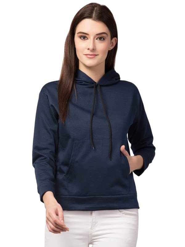 Image of Women's Fleece Plain Hoodie