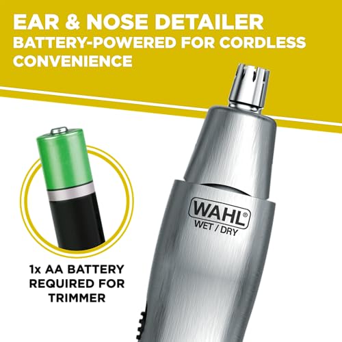Wahl Groomsman Akku-Bartschneider-Set für Bärte, Nasenhaare, leichtes Detailing und leichte Körperpflege mit zusätzlichem Nass-/Trocken-Akku-Nasentrimmer
