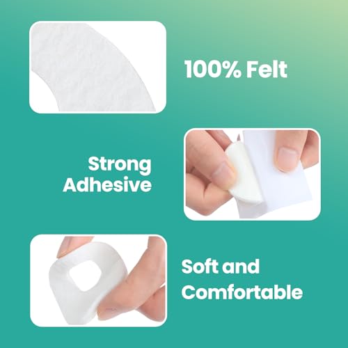 Image of Welnove 84pcs Callus Pad with Water-Resistant Self-Stick Adhesive, Protects Foot, Heel and Toes from Rubbing and Friction,Oval Shape Design,Reduce Pressure and Friction from Shoes Rubbing-White
