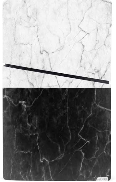 Skinit Decal Gaming Skin Compatible with PS5 Slim Digital Edition Console - Marble Split Design