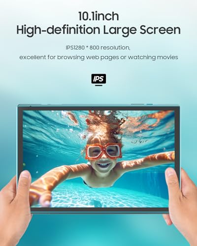 Image of Tablet 2 in 1 Android 12 Tablets with Keyboard 10 Inch Tablets + Mouse Stylus Case Tempered Film 6000mAh Tablet 4GB + 32GB ROM 1TB Expandable Tablet, 2MP + 8MP Dual Camera