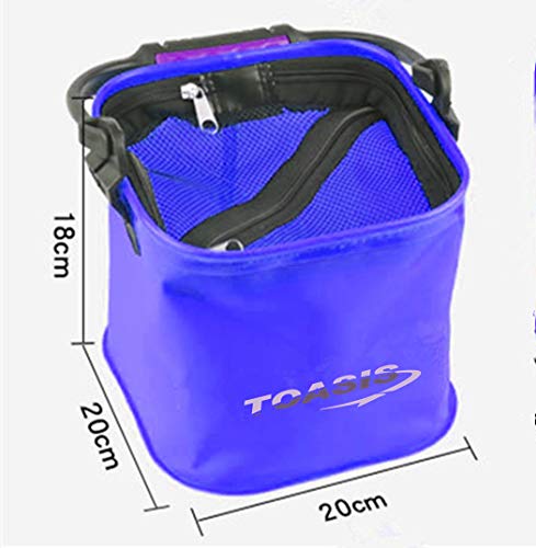 Toasis Live Fishing Bait Bucket (Blue)