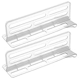 SAFIGLE 2 Stück Kühlschranktrenner aus Transparentem Kunststoff Verstellbare Kühlschrank Fachtrennwand für Gefrierschrank und Kühlraum Multifunktional und Abnehmbar Einfache