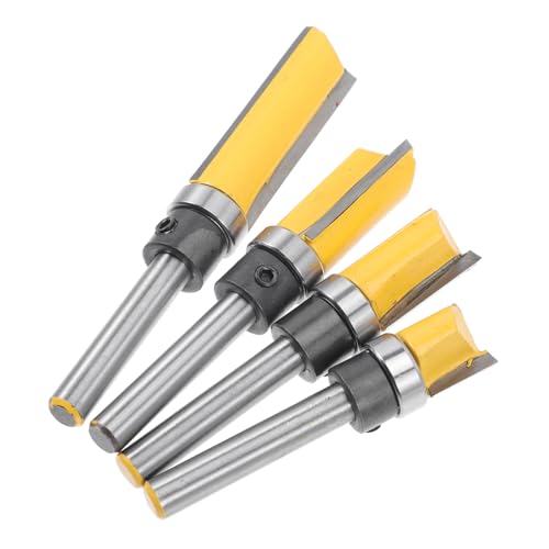 Housoutil Solid Carbide Router Bits for Woodworking Flush Trim Router Bit Set Woodworking Milling Cutter