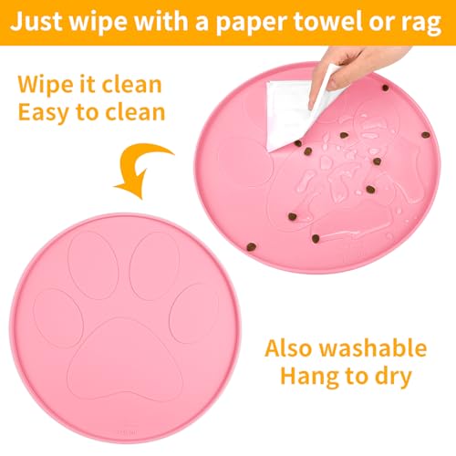 Ptlom Tapetes de Silicone para Alimentação de Animais de Estimação para Comida E Água, Jogo American