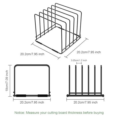Soporte para tablas de cortar de acero carbono negro miniatura 2