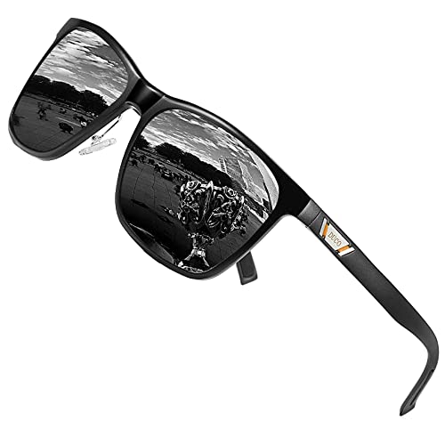 Image of DUCO Mens Sunglasses Polarized UV Protection Retro Rectangular Frame Sun Glasses for Driving Fishing 100% UV Blocking 3029H