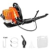 Backpack Petrol Leaf Blower, ASUNCELL 43cc Gasoline Leaf Blower Portable Garden Blower, 2-Stroke Cordless Leaf Blower for Blowing Leaf, Snow, Dust, Vacuuming Yard, Patio