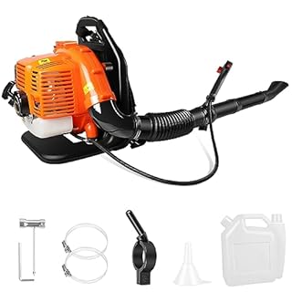 Backpack Petrol Leaf Blower, ASUNCELL 43cc Gasoline Leaf Blower Portable Garden Blower, 2-Stroke Cordless Leaf Blower for Blowing Leaf, Snow, Dust, Vacuuming Yard, Patio