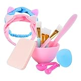 Süßes Haarband: maskenpinsel,das paket enthält ein süßes katzenohr-haarbänd, das weich und angenehm zu tragen ist. das verstellbare stirnband ist elastisch und breit genug, bequem für gesichtsmaske machen, das gesicht zu reinigen, ein bad zu nehmen, sich zu schminken oder einfach alles, was Sie sonst noch brauchen stirnband.