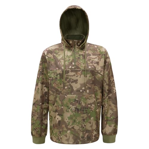 LOOGU Hunting Hoodies for Men Fleece Lining Performance Insulation Pullover Camo Hoodie Small Loogu Spretta.c Mt Camo