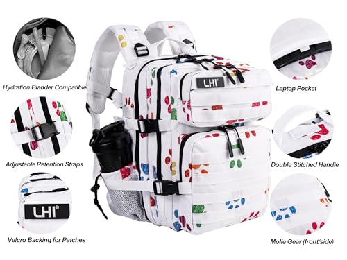 Image of LHI Tactical Military Backpack for Men and Women 25L /35L Army Assault Pack Bag Small Rucksack with Bottle Holder