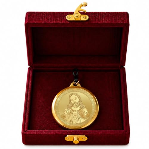 Image of DIVINITI 24K Gold Plated Double-Sided Religious Pendant with Premium Gift Box, Spiritual Locket for Men & Women, Devotional Jewellery for Gifting & Everyday Wear