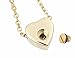 Zoey Jewelry Small Floating Heart Cremation Urn Pendant Ashes Memorial Necklace (Gold Tone)