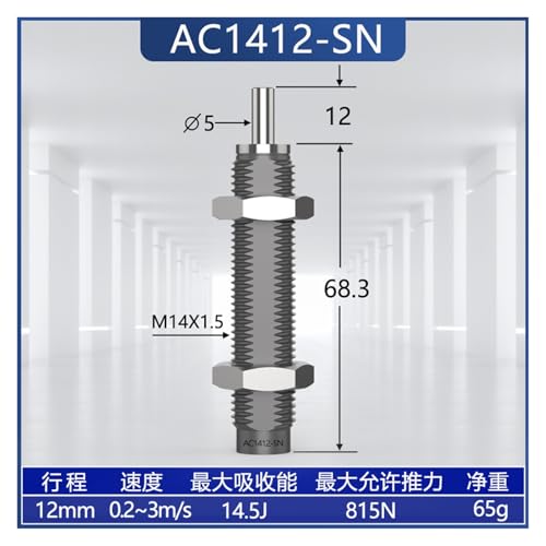 Vérin tampon hydraulique AC1412-SN amortisseur de choc industriel M14