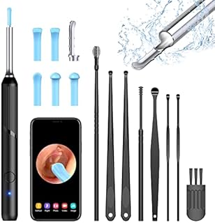 Ear Wax Removal Tool, Ear Cleaner with 1080P Camera, Ear Cleaning Kit with 8 Pcs Ear Set, Earwax Remover with Light, Endoscope with 5 Auxiliary Accessories, Otoscope for iPhone, iPad, Android Phones