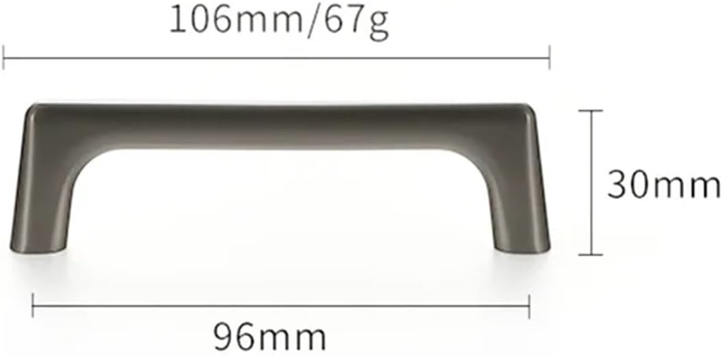 Brass Gold Pulls Cupboard Dressers Cabinet Door Handles Drawer Kitchen Furniture Hardware 1Pcs(Pearl Gray 96mm)