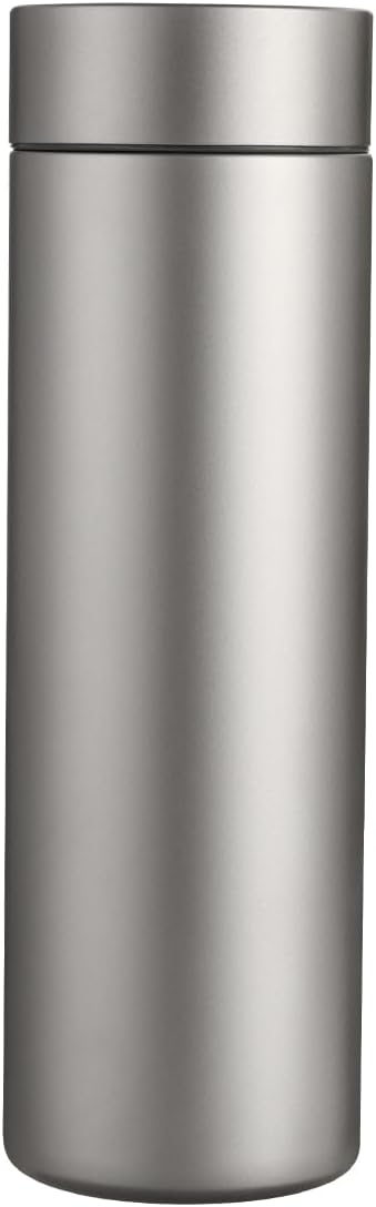 Pure Titanium Insulated Tumbler 17oz/500ml, Leak Proof Coffee Mug with Long Lasting Hot & Cold Retention for Office, Travel, Car, Home Use (gray)