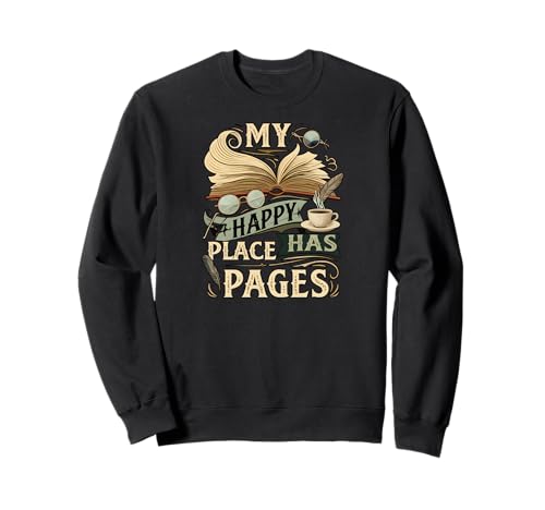My Happy Place Has Pages Book Lover Reading Bibliophile �g���[�i�[