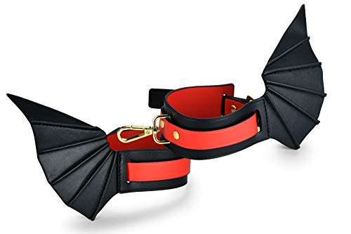 Belsiang Upgrade Bed Restraints Kit For Sex,Sex Bondage Bdsm Kit And Bedroom Restraints For Sex With Devil Wings And Blindfold (Black And Red, Extreme) #TOP3