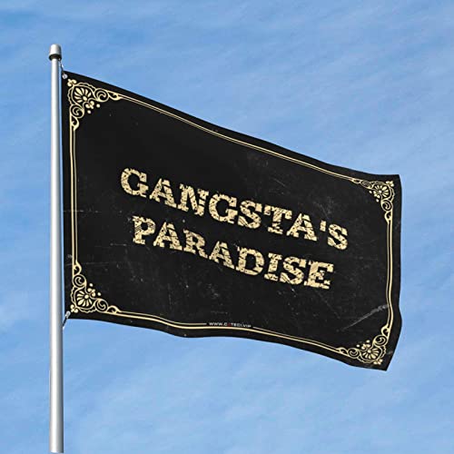 Drapeau Gangsta's Paradise en textile résistant pour décoration murale de 152x244 cm