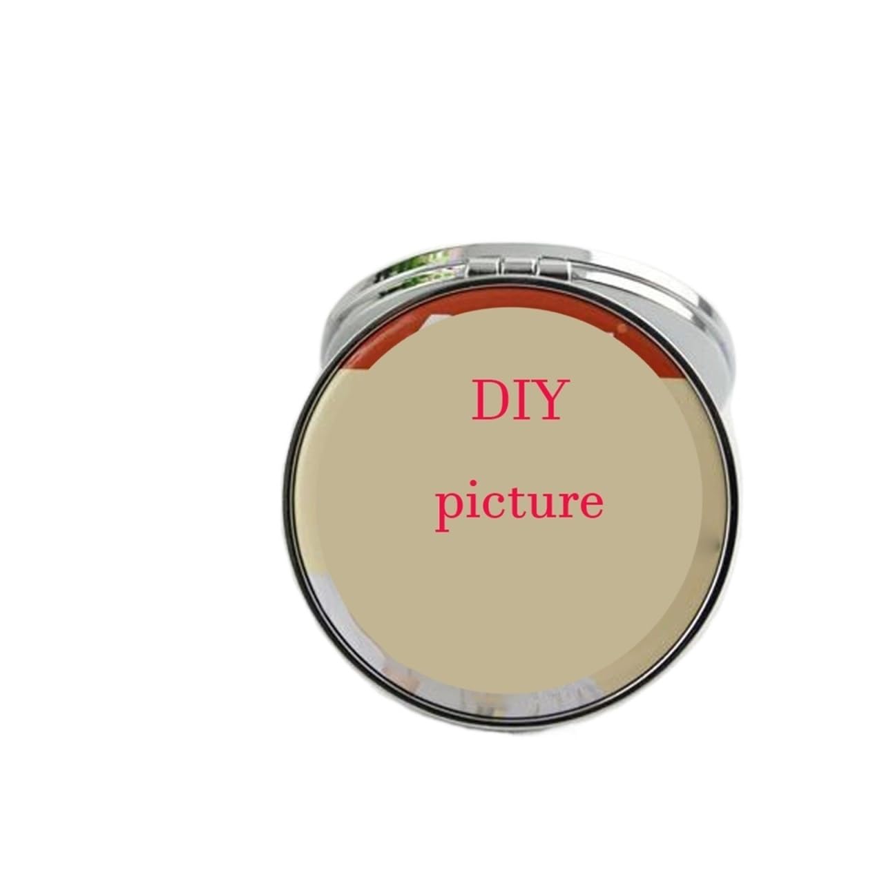 Creatore di bottoni, 58mm 20pc Specchio cosmetico pieghevole a doppia faccia Regalo squisito Bottone vuoto Distintivo Parti Creatore Borsa materiale vuoto Fai da te(Electroplate)