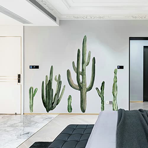 Rofarso 70.1'' High Huge Saguaro Cactus Wall Stickers Vinyl Removable Peel And Stick Tropical Plant Wall Decals Art Decorations Decor For Bedroom Living Room Office Classroom Library Shop Murals #TOP1