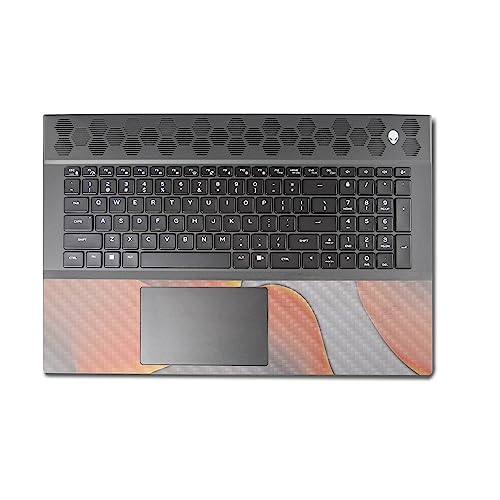 Image of MightySkins Carbon Fiber Skin Compatible with Alienware M18 R1 (2023) Full Wrap Kit - Marble Magma | Protective, Durable Textured Carbon Fiber Finish | Easy to Apply & Change Styles | Made in The USA
