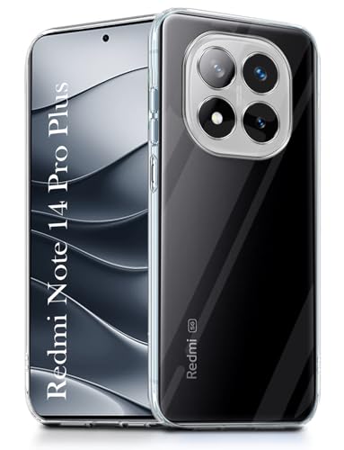 Image of Jkobi Back Cover for Redmi Note 14 Pro Plus (Silicone Clear Shockproof Case with Camera Protection | Soft and Flexible | Transparent)