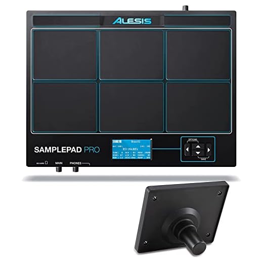Alesis Sample Pad Pro - Instrumento De Percusión Y Disparador De Muestras Con 8 Pads + Module Mount - Placa De Montaje Universal Para Multi-Pads De Percusión