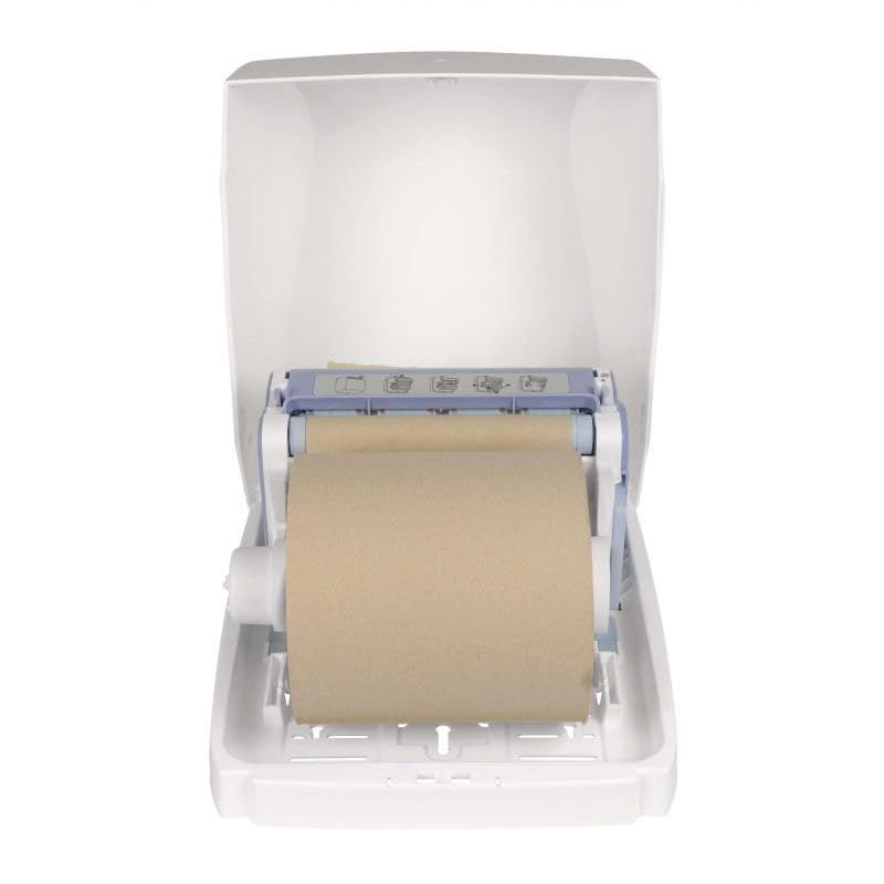MAUL Dispensador toallas MAULcare Pared blanco para higiene diaria | ABS resistente a golpes, montaje sencillo, cierre con llave, formato compacto para baños y oficinas