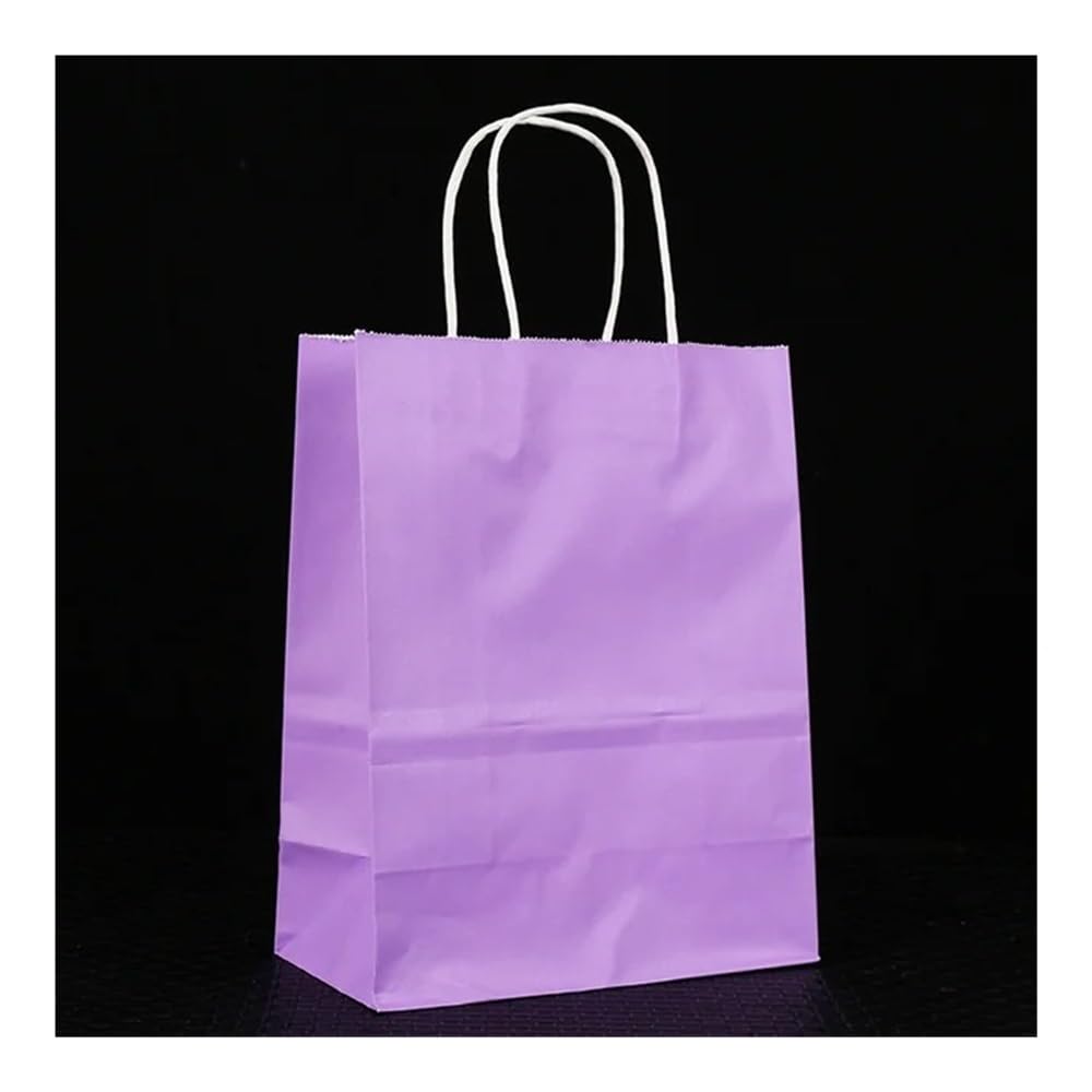 UYFRD Bunte Papiertüten, Geschenktüten für Urlaub, Party, Schmuck, Einkaufstaschen, Weihnachten, Valentinstag, Hochzeit, 25 Stück, 21 x 11 x 27 cm, 25 Stück