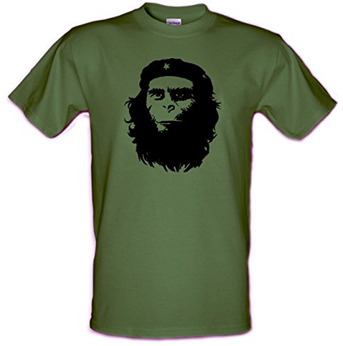 Revolutionary Tees La Planète des singes Che Guevara Style Heavy T-shirt en coton Petite taille  XXL - Vert -